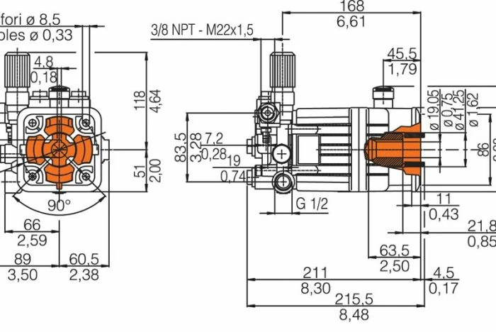 Comet Pump 6501.0006.00 Pressure Washer 2.9 GPM 2500 PSI 3/4" Hollow Shaft 3 Comet Pump 6501.0006.00 Pressure Washer 2.9 GPM 2500 PSI 3/4" Hollow Shaft