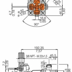 Comet Pump 6525.1003.00 Pressure Washer 2.2 GPM 2000 PSI 3/4" Hollow Shaft
