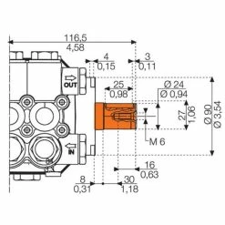 Comet Pump 6303.0803.00 Pressure Washer 3.5 GPM 2200 PSI 24mm Solid Shaft -Outlet Pressure Washers Store lw s 15