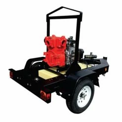 Multiquip QP4TKT16 Pump Mounted On Trailer W/ 16 GAL Fuel Cell