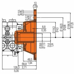 Comet Pump 6518.0201.00 Pressure Washer 3.6 GPM 3000 PSI 1 1/8" Hollow Shaft