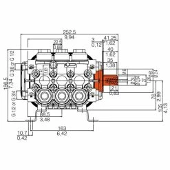 Comet Pump 6513.1500.00 Pressure Washer 5.8 GPM 7300 PSI 30mm Solid Shaft